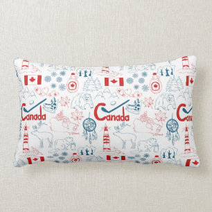 Cojín Lumbar Modelo de los símbolos de Canadá el