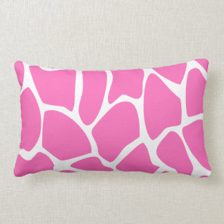 Cojín Lumbar Modelo del estampado de girafa en rosa brillante