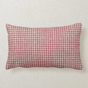 Cojín Lumbar Modelo del rojo de Houndstooth