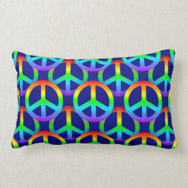 Cojín Lumbar Modelo del signo de la paz del arco iris