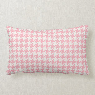 Cojín Lumbar Modelo femenino retro lindo del houndstooth del