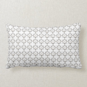 Cojín Lumbar Modelo geométrico decorativo gris y blanco
