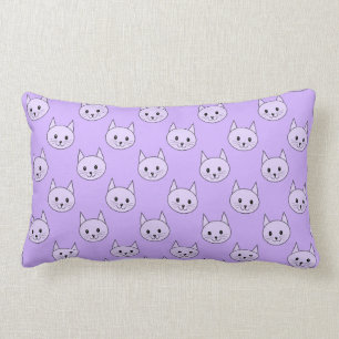 Cojín Lumbar Modelo púrpura del gato de la lila