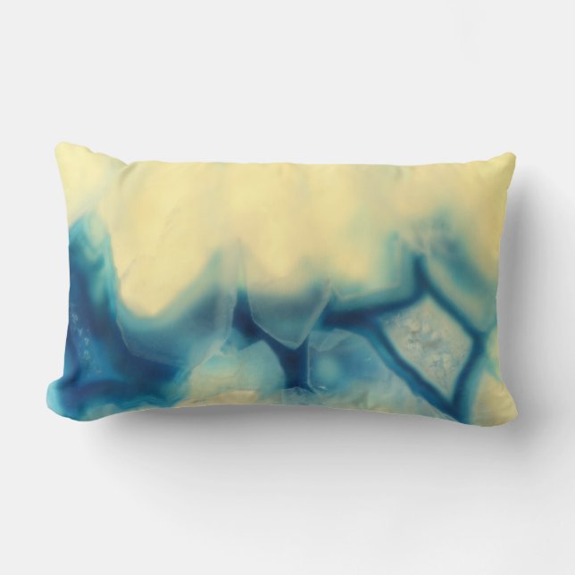Cojín Lumbar Modelos poner crema azules del cristal de Geode de (Anverso)