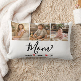 Cojín Lumbar Modern Minimalist Mom Custom Photo & Name Keepsake