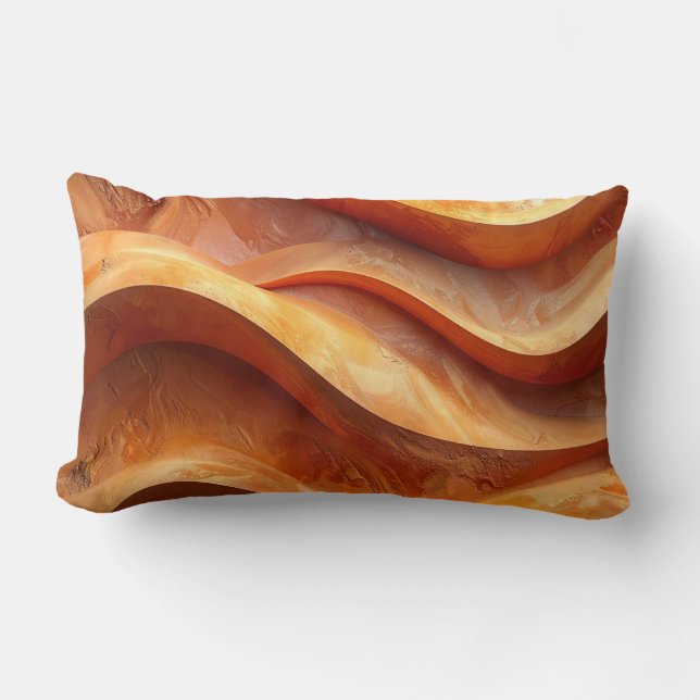 Cojín Lumbar Modern Terracotta Sculptural Sandstone Pillow (Anverso)