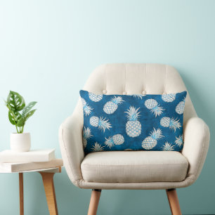Cojín Lumbar Modern Tropical Pineapple Watercolor