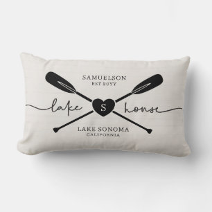 Cojín Lumbar Moderna escritura de madera rústica en Lake House