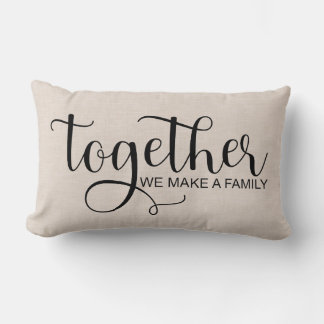 Cojín Lumbar Moderna familia Faux linen cita Lumbar Pillow