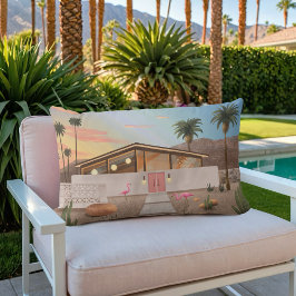 Cojín Lumbar Moderna Palm Springs Flamingo House |