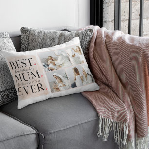 Cojín Lumbar Moderno Collage Photo Pink Happy Mothers Day