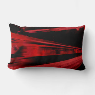Cojín Lumbar Moderno, fresco concepto de movimiento en rojo y n