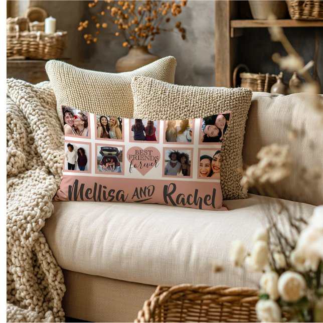Cojín Lumbar Moderno Mejor Amigos Foto Nombre Lumbar Pillow (Subido por el creador)
