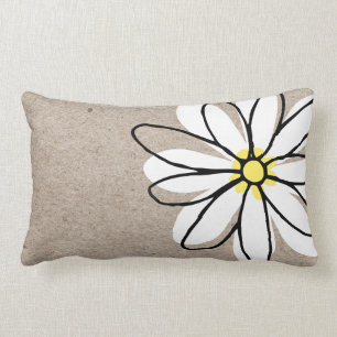 Cojín Lumbar Moderno y elegante Tan Taupe de margarita de garab