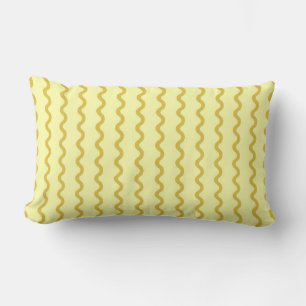 Cojín Lumbar Moderno Yellow Wavy Stripe Primavera Minimalista