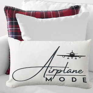 Cojín Lumbar Modo Avión, Viajes, Escritura Minimalista, Aviació