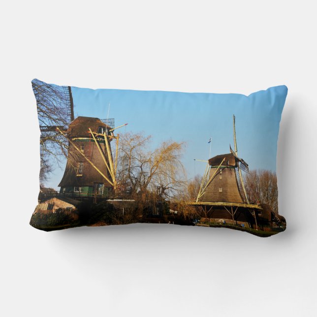 Cojín Lumbar Molens in Nederlands landschap. (Reverso )