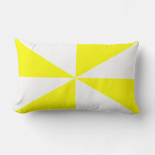 Cojín Lumbar Molinete Amarillo y Blanco