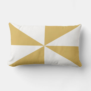 Cojín Lumbar Molinete Amarillo y Blanco Empañado
