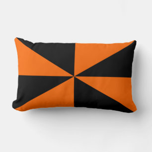 Cojín Lumbar Molinete de Naranja y Negro