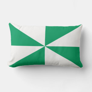 Cojín Lumbar Molinete Verde y Blanco de Trébol
