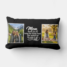 Cojín Lumbar Mom Steady Hand Guided Me Script 2 Photo Black