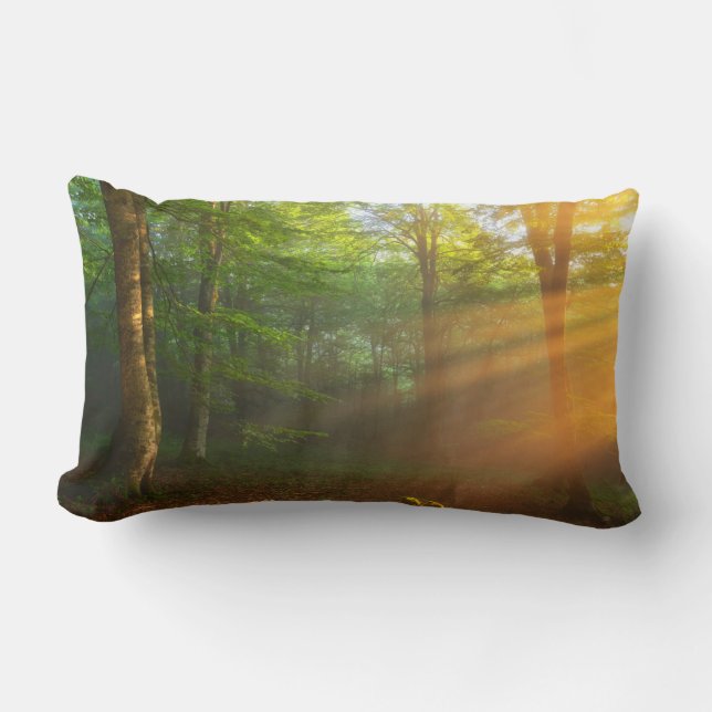 Cojín Lumbar Momento dorado de la luz (Anverso)