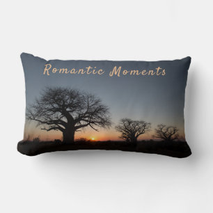Cojín Lumbar Momentos románticos Sunset Sacred Baobabs foto tex