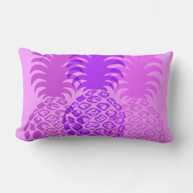 Cojín Lumbar Momona Pineapple Hawaiana Tropical Reversible (Anverso)