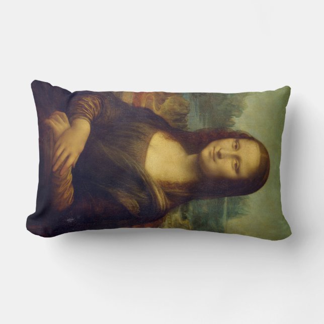 Cojín Lumbar Mona Lisa de Leonardo da Vinci (Anverso)