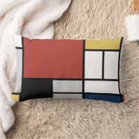 Mondrian Pintura de Plano Rojo Amarillo Azul Gris 