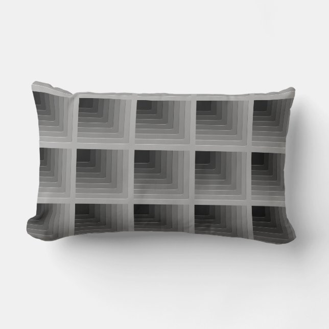 Cojín Lumbar Monocromo gris de negocios (Anverso)