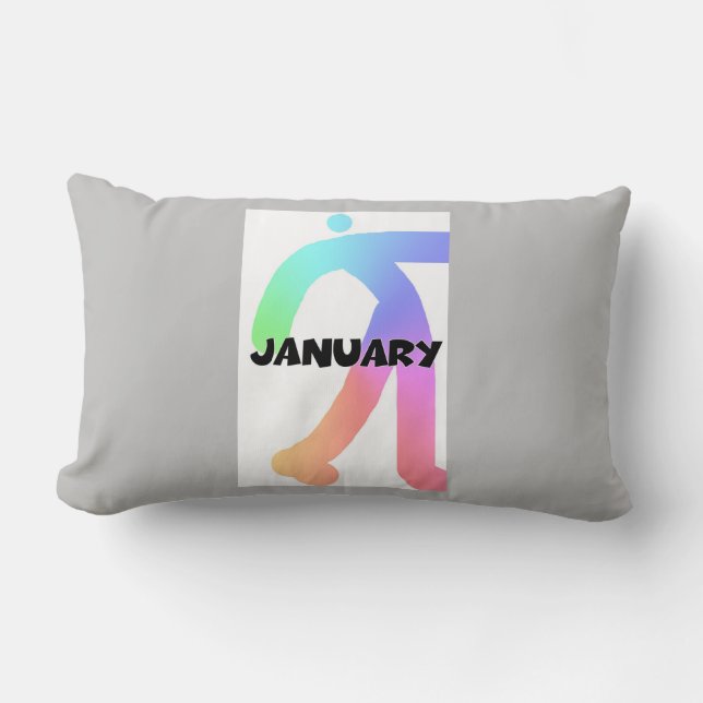 COJÍN LUMBAR MONOGRAM MES DE ENERO INICIAL (Anverso)