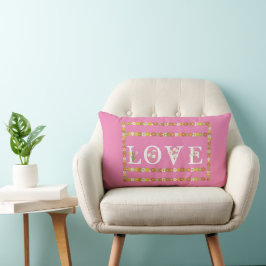 Cojín Lumbar Monograma Amor Floral Daisy