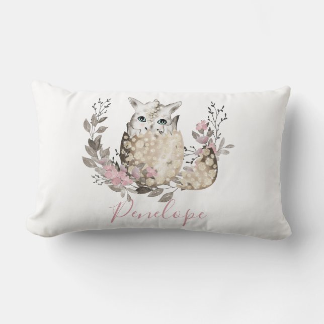 Cojín Lumbar Monograma de Dragón Bebé (Anverso)