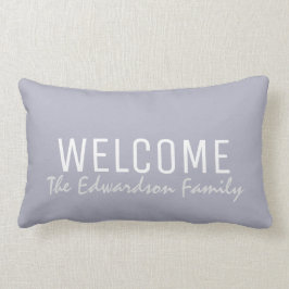 Cojín Lumbar Monograma moderno de la familia de la recepción