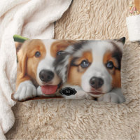 Monogramación de una familia de dos perros lindos