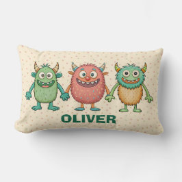 Cojín Lumbar Monstruos Pequeños Dulces Personalizados