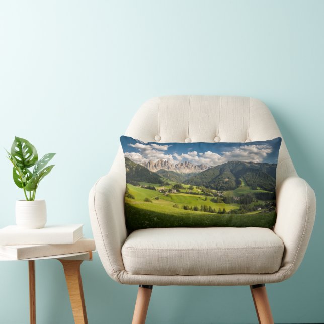Cojín Lumbar Montañas | Valle de Funes, Dolomitas, Italia (Silla)