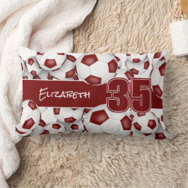 Cojín Lumbar Montones de balones de fútbol decoración de los co