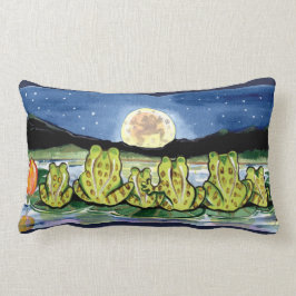 Cojín Lumbar Moon Frogs Family Night Designer Pillow