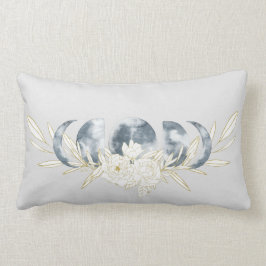 Cojín Lumbar Moon Magic Moon Phase & Floral Pattern