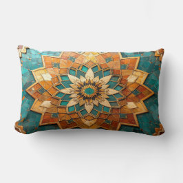 Cojín Lumbar Moroccan Mandala Pillow - Geometric Tile Luxury De