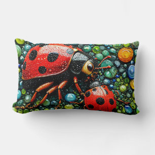 Cojín Lumbar Mosaic ladybugs