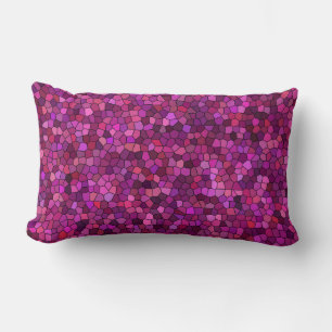 Cojín Lumbar Mosaico Rosa Púrpura