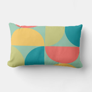 Cojín Lumbar Mostaza y oliva agridulce de mediados del siglo XX