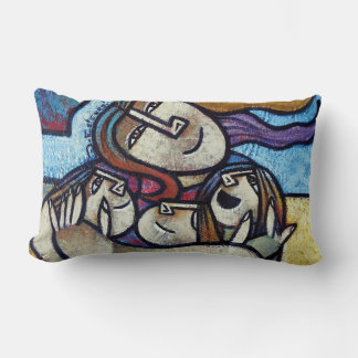 Cojín Lumbar Mothers Hug - Contemporary Cubist Lumbar Pillow