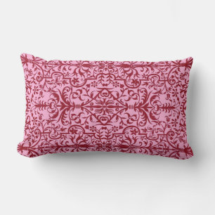 Cojín Lumbar Motif victoriano de color rosa
