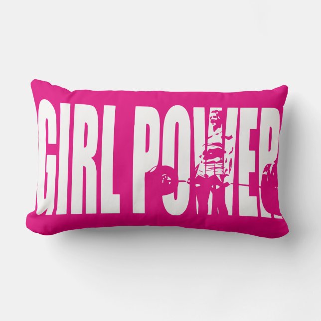 Cojín Lumbar Motivación de levantamiento de pesas de mujeres -  (Anverso)