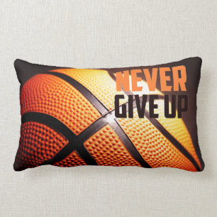 Cojín Lumbar Motivación del baloncesto - nunca dé para arriba